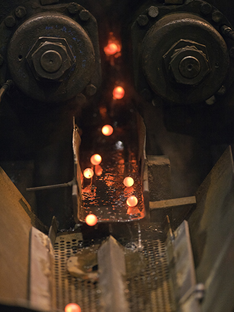 Hot rolled grinding balls at Forsbacka Kulverk